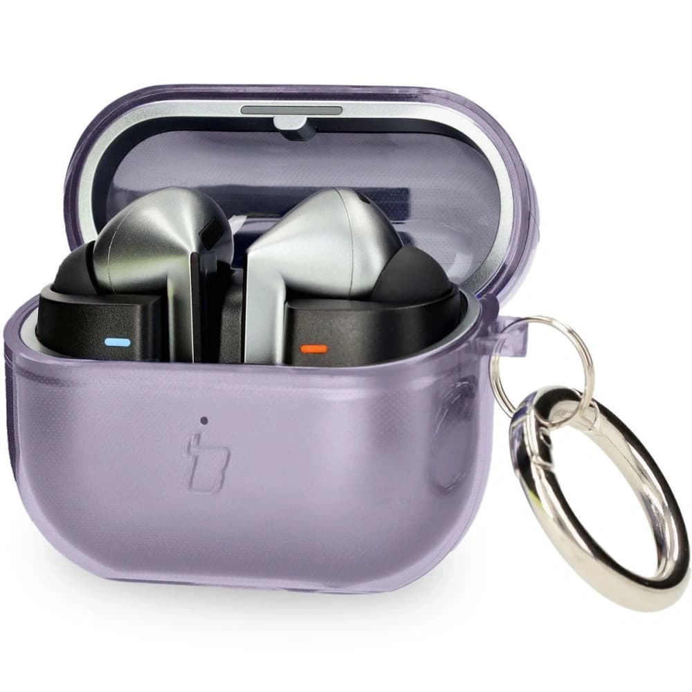 Bizon Case Kopfhörer Klar Samsung Galaxy Buds 3/3 Pro transparent-lila - 1