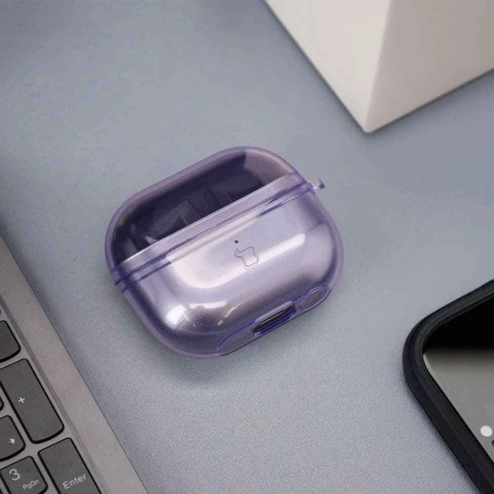 Bizon Case Kopfhörer Klar Samsung Galaxy Buds 3/3 Pro transparent-lila - 3
