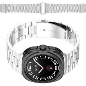 Bizon Strap Uhr Aura Samsung Galaxy Uhr Ultra 47 mm silber