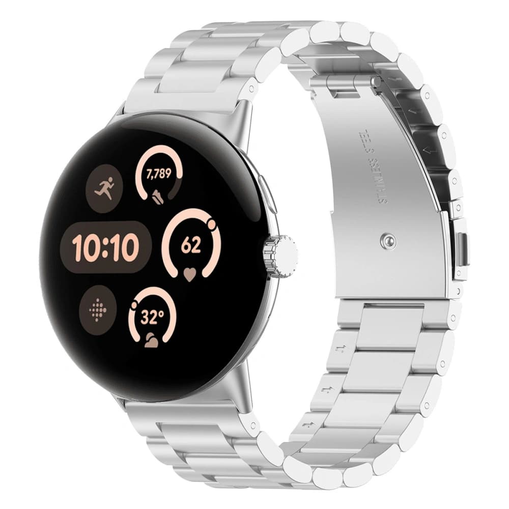 Bizon Armbanduhr Aura Google Pixel Uhr 3 / 2 / 1 41 mm silber - 2