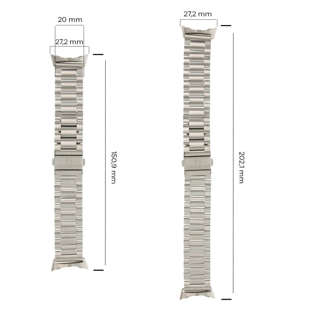 Bizon Armbanduhr Aura Google Pixel Uhr 3 / 2 / 1 41 mm silber - 3