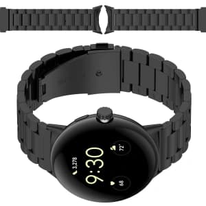 Bizon Strap Watch Aura Google Pixel Uhr 3 45 mm schwarz