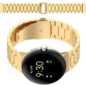 Bizon Strap Watch Aura Google Pixel Watch 4 / 3 45 mm gold