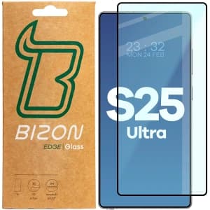 Bizon Glass Edge 2 Samsung Galaxy S25 Ultra black frame