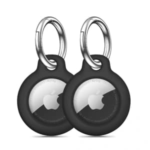 Tech-Protect Rough Apple Airtag Black [2 PACK]