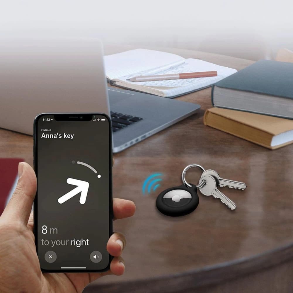 Tech-Protect Rough Apple Airtag Black [2 PACK] - 7