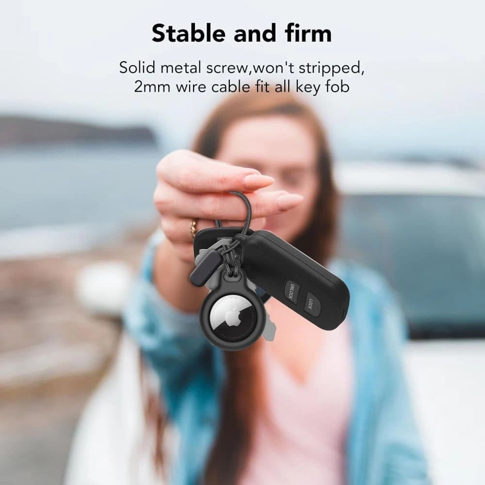 Tech-Protect Rough Chain Apple Airtag Black [2 PACK] - 9