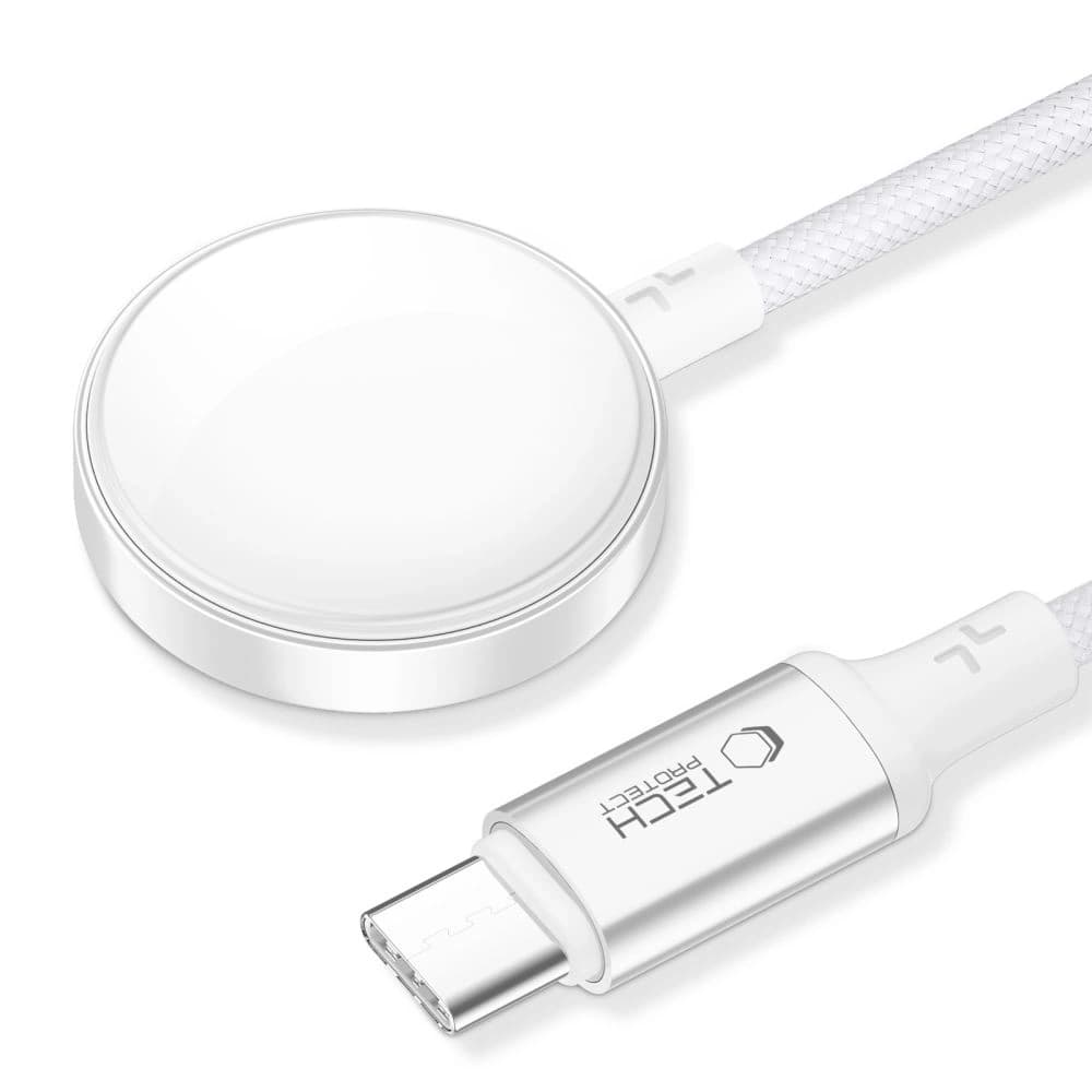Tech-Protect MC02 Ultraboost Magnetic Ladegerät USB-C Kabel 100cm Apple Watch Weiß - 2