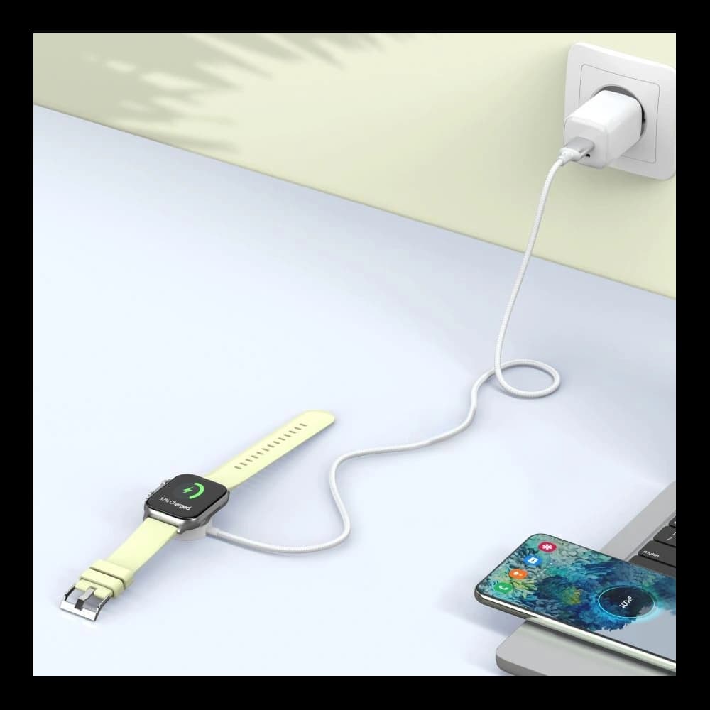 Tech-Protect MC02 Ultraboost Magnetic Ladegerät USB-C Kabel 100cm Apple Watch Weiß - 4