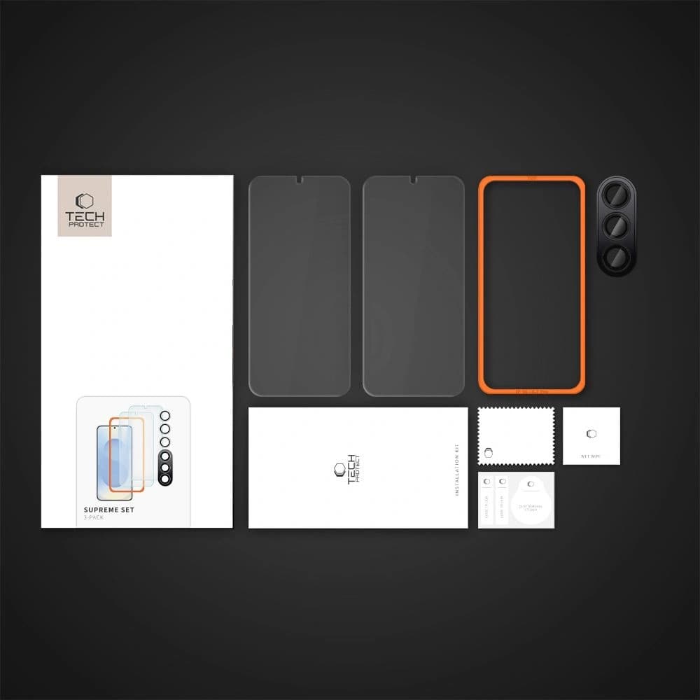 Tech-Protect Supreme Set Samsung Galaxy S25 Clear [3 PACK] - 6