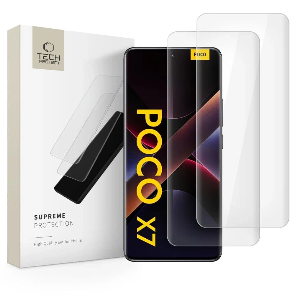 Tech-Protect Glas UV+ Xiaomi Redmi Note 14 Pro 4G / 5G / 14 Pro+ Plus 5G / Poco X7 5G Klar [2 PACK] - 1