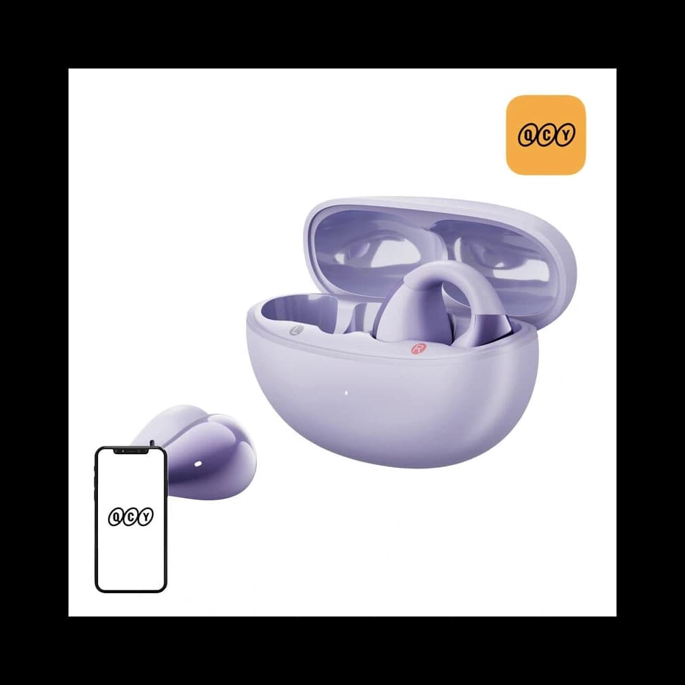 QCY Crossky Clip T33 kabellose Kopfhörer (lila) - 1