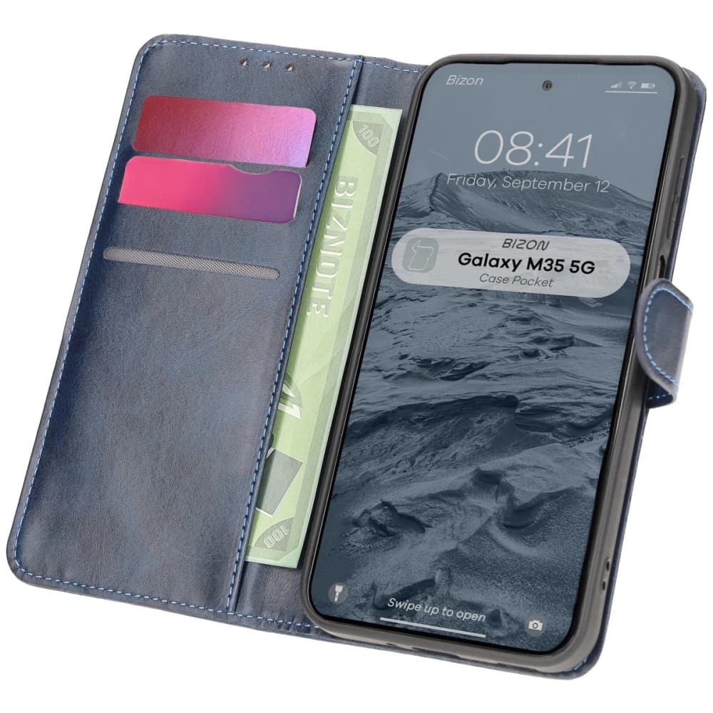 Bizon Case Pocket Samsung Galaxy M35 5G navy blau - 1