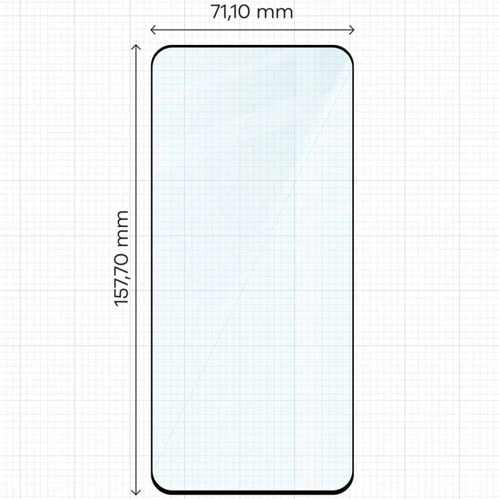 Bizon Glass Edge 2 Xiaomi Redmi Note 14 4G / 5G schwarzer Rahmen - 2