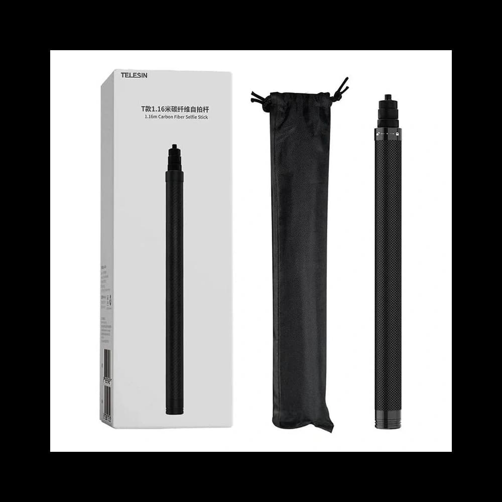 TELESIN Selfie-Stick aus Kohlenstofffaser mit einer Länge von 1.16m - 4