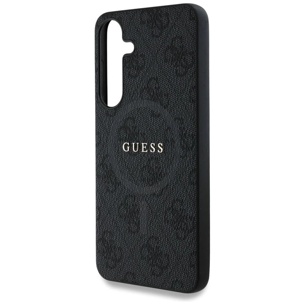 Guess Leather 4G Colored Ring Classic Logo MagSafe do Samsung Galaxy S25+ Plus black - 6