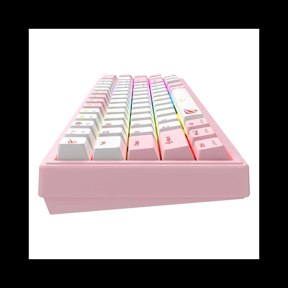 HAVIT KB874L RGB Mechanical Gaming Keyboard (pink and white) - 5