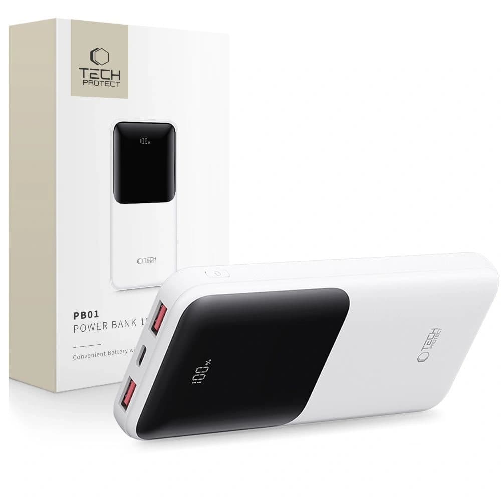 Tech-Protect PB01 Powerbank 10000mAh 22.5W White - 1