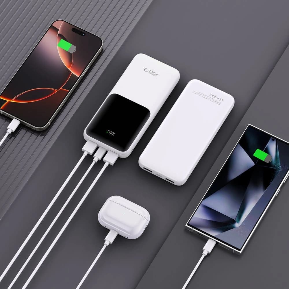 Tech-Protect PB01 Powerbank 10000mAh 22.5W White - 6