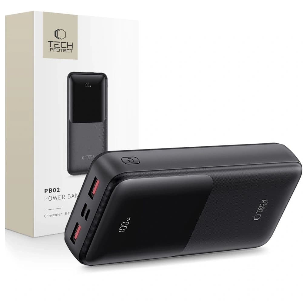 Tech-Protect PB02 Powerbank 20000mAh 22.5W Schwarz - 1
