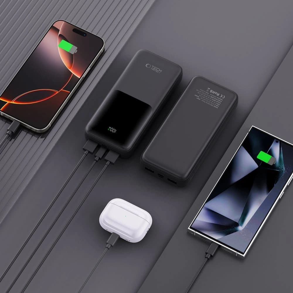 Tech-Protect PB02 Powerbank 20000mAh 22.5W Schwarz - 6