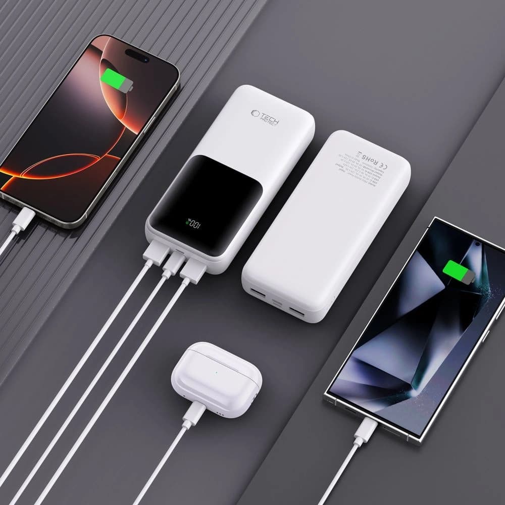 Tech-Protect PB02 Powerbank 20000mAh 22.5W White - 6