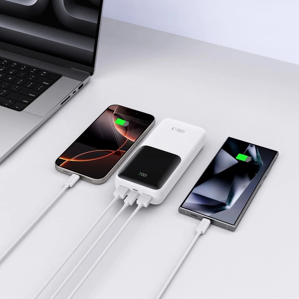 Tech-Protect PB02 Powerbank 20000mAh 22.5W White - 7