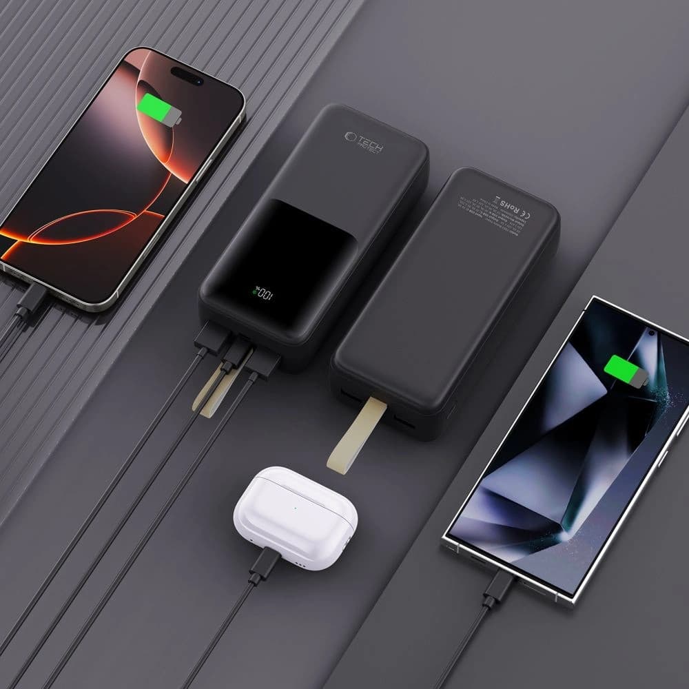 Tech-Protect PB03 Powerbank 30000mAh 22.5W Black - 6