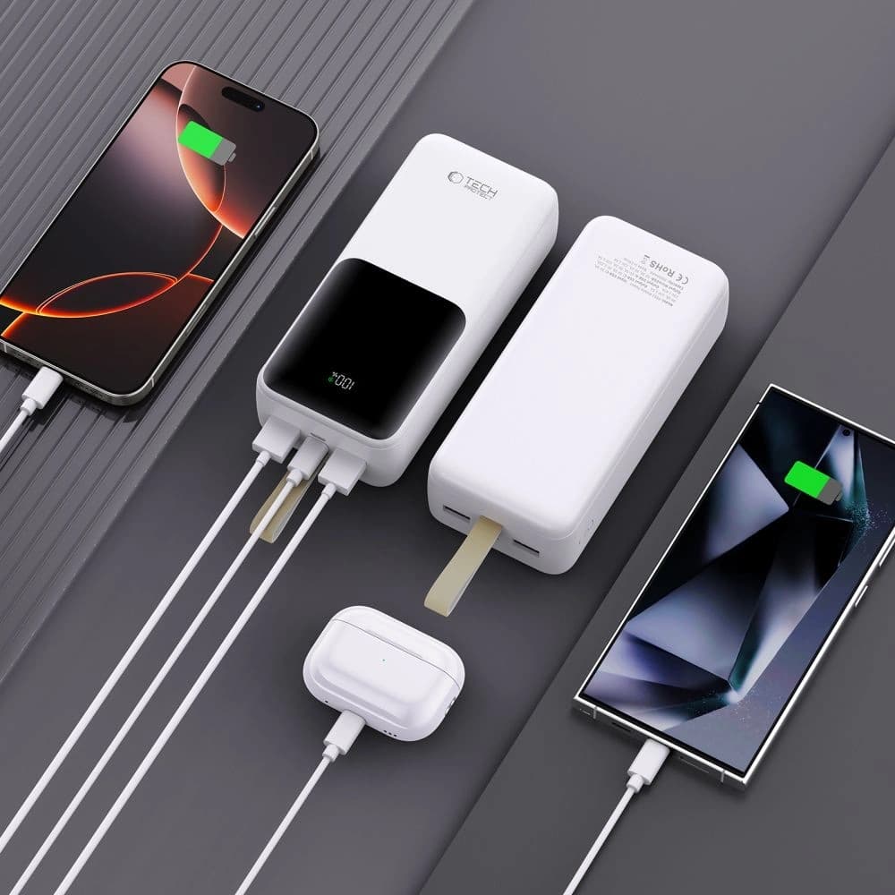 Tech-Protect PB03 Powerbank 30000mAh 22.5W White - 6