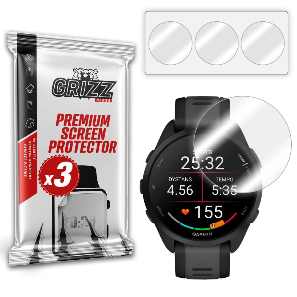 GrizzGlass Hydrofilm Garmin Forerunner 165 - 1