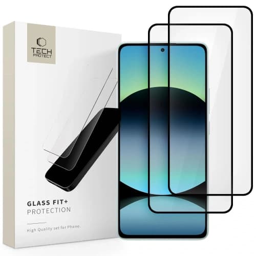 Tech-Protect Glass Fit+ Xiaomi Redmi Note 14 4G / 5G Schwarz [2 PACK]