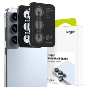 Ringke Camera Frame Protector Samsung Galaxy S24 FE Black [2 PACK]