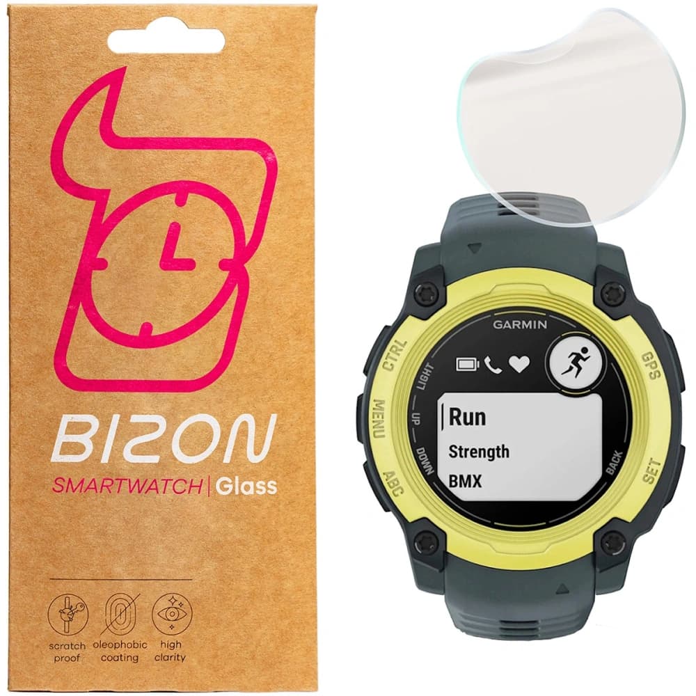 Bizon Glas Uhr Film Sonne Garmin Instinct E 40 mm [2 PACK] - 1