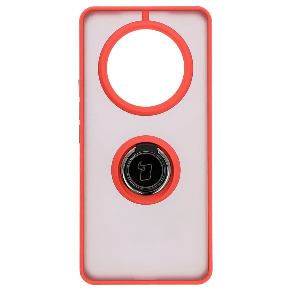 Bizon Case Hybrid Ring Honor Magic7 Lite smoky with a red frame - 2