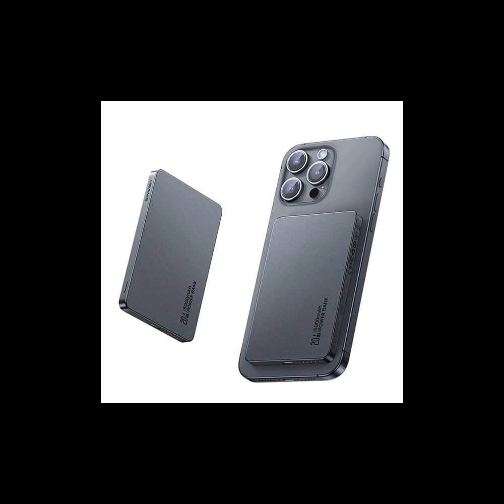 USAMS US-CD231 Powerbank mit kabellosem Laden 5000mAh 20W PD Schnellladung Titan - 2