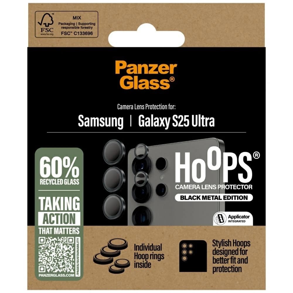 PanzerGlass Hoops Lens Protector Samsung Galaxy S25 Ultra schwarz - 4