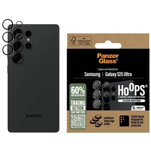 PanzerGlass Hoops Linsenschutz Samsung Galaxy S25 Ultra klar