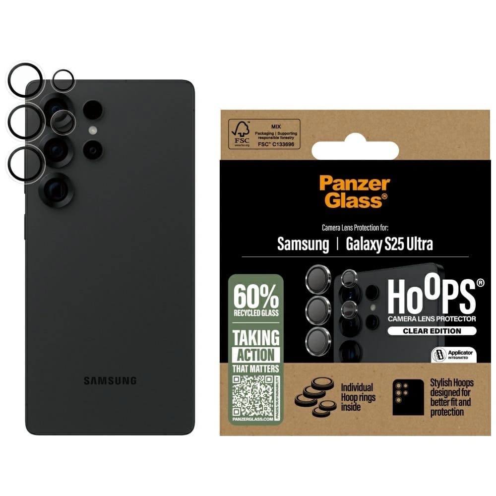 PanzerGlass Hoops Linsenschutz Samsung Galaxy S25 Ultra klar - 1