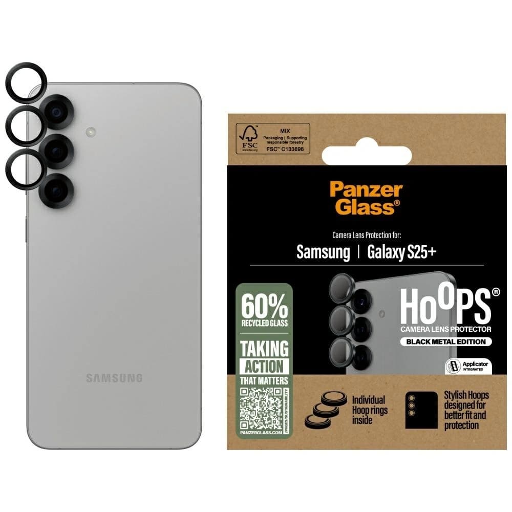 PanzerGlass Hoops Lens Protector Samsung Galaxy S25+ Plus black - 1