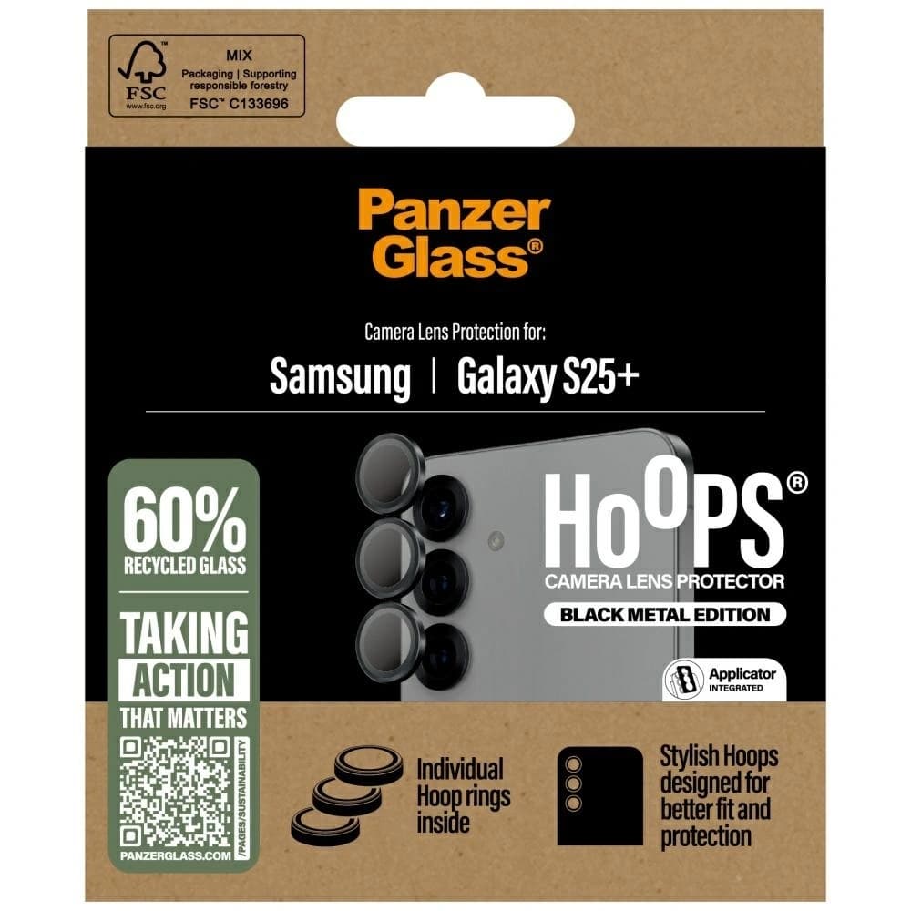 PanzerGlass Hoops Lens Protector Samsung Galaxy S25+ Plus black - 4
