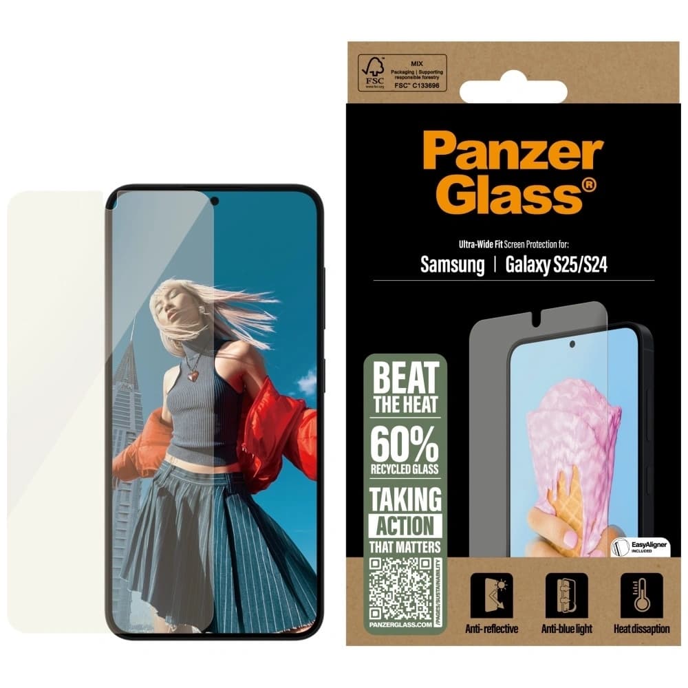 PanzerGlass All-in-One Ultra-Wide Fit Samsung Galaxy S25 - 1