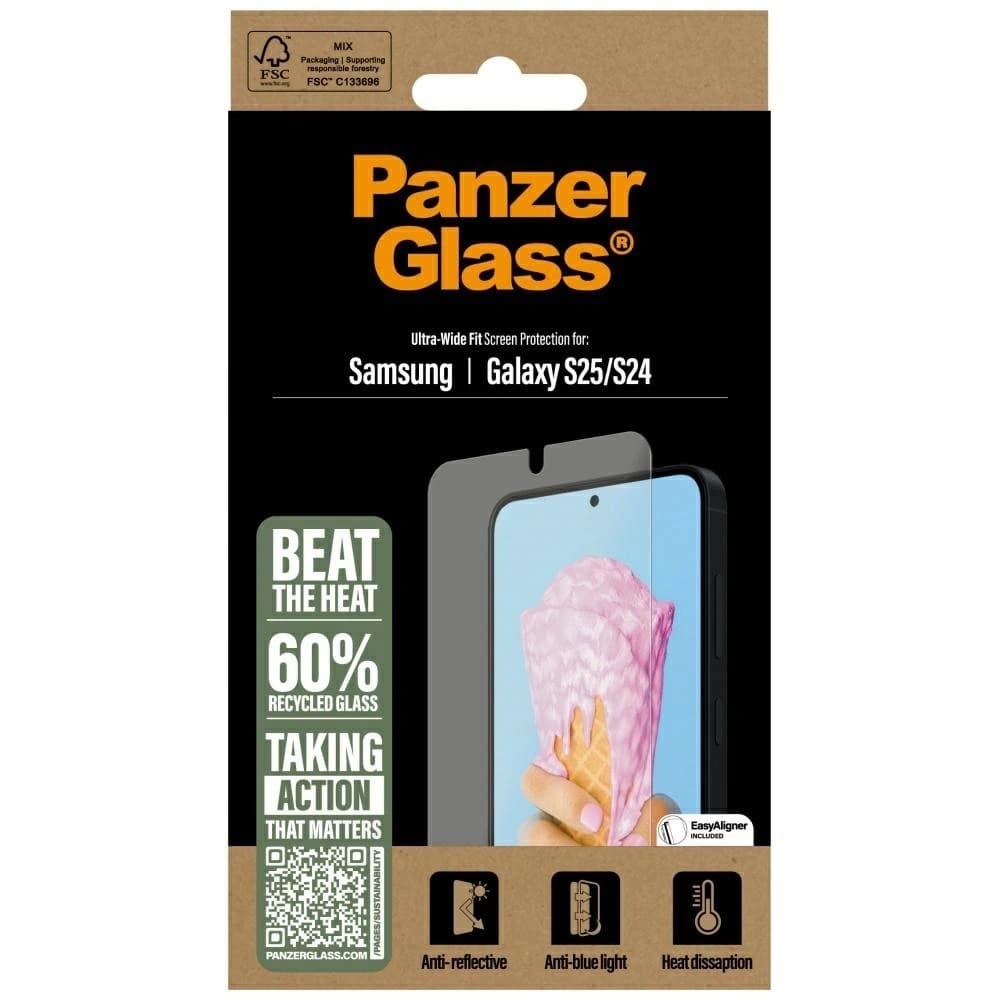 PanzerGlass All-in-One Ultra-Wide Fit Samsung Galaxy S25 - 4
