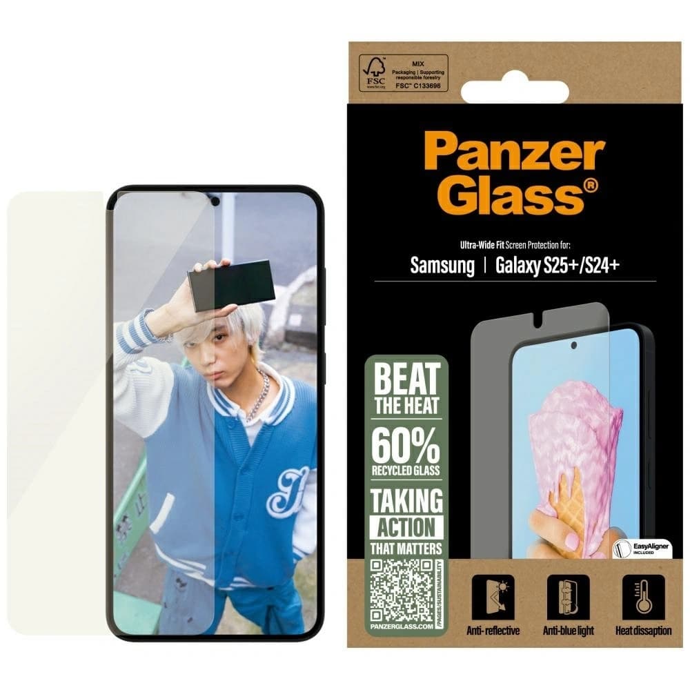 PanzerGlass All-in-One Ultra-Wide Fit Samsung Galaxy S25+ Plus - 1