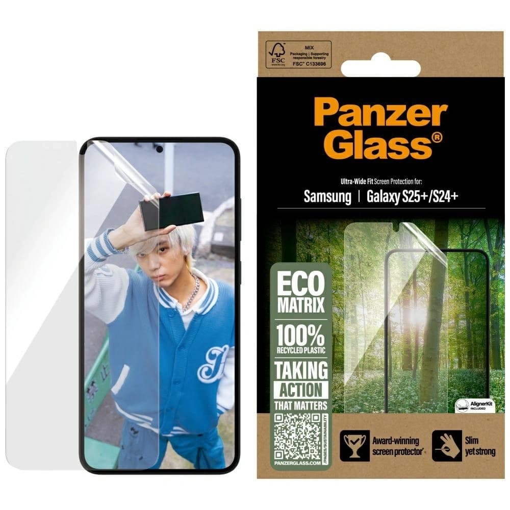 PanzerGlass Eco Matrix Ultra-Wide Fit Samsung Galaxy S25+ Plus - 1