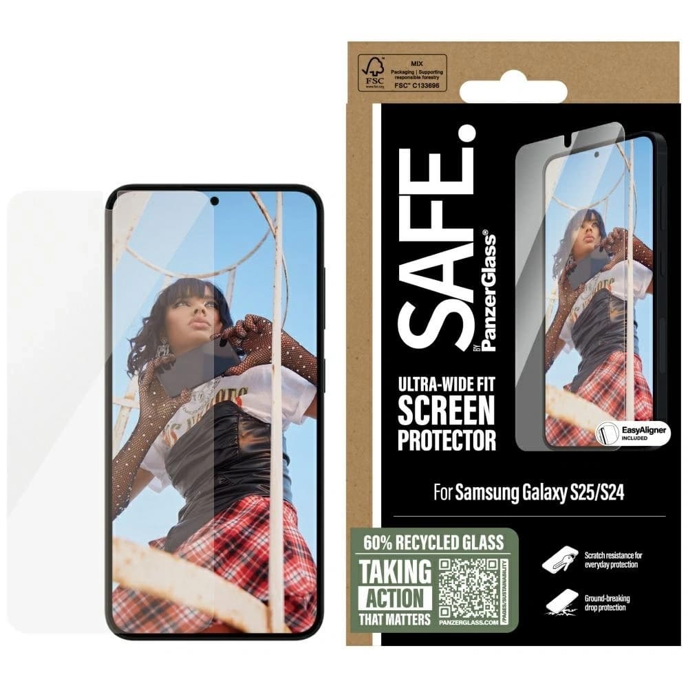 SAFE by PanzerGlass Ultra-Wide Fit Samsung Galaxy S25 - 1