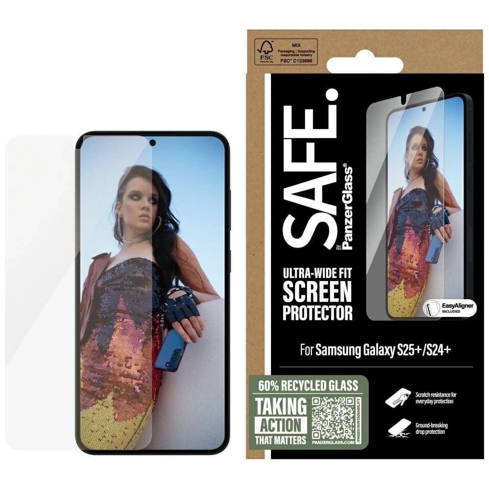 SAFE by PanzerGlass Ultra-Wide Fit Samsung Galaxy S25+ Plus - 1