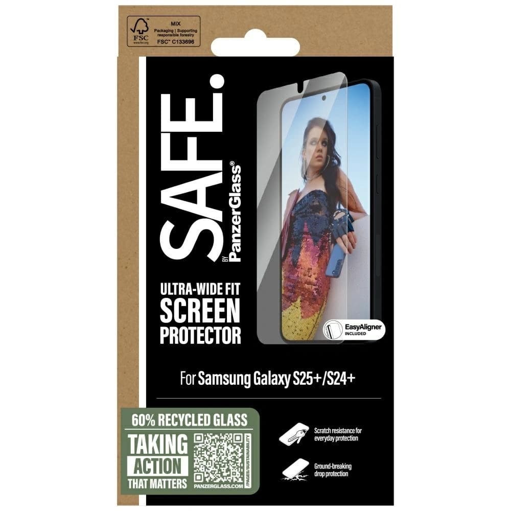 SAFE by PanzerGlass Ultra-Wide Fit Samsung Galaxy S25+ Plus - 4