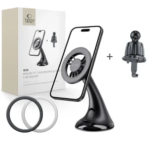 Tech-Protect N56 Magnetic MagSafe Dashboard Unrg & Vent Auto Halterung Schwarz
