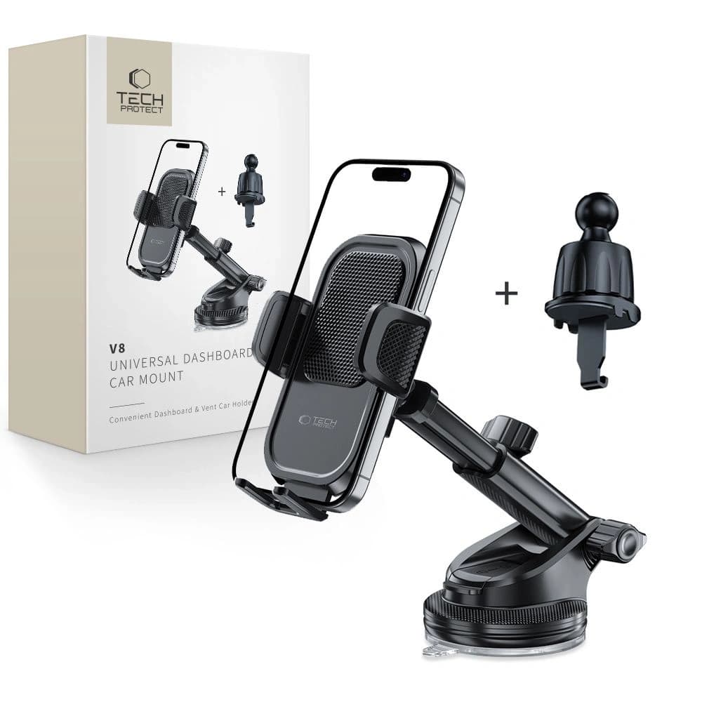 Tech-Protect V8 Universal Dashboard & Vent Car Mount Black - 1