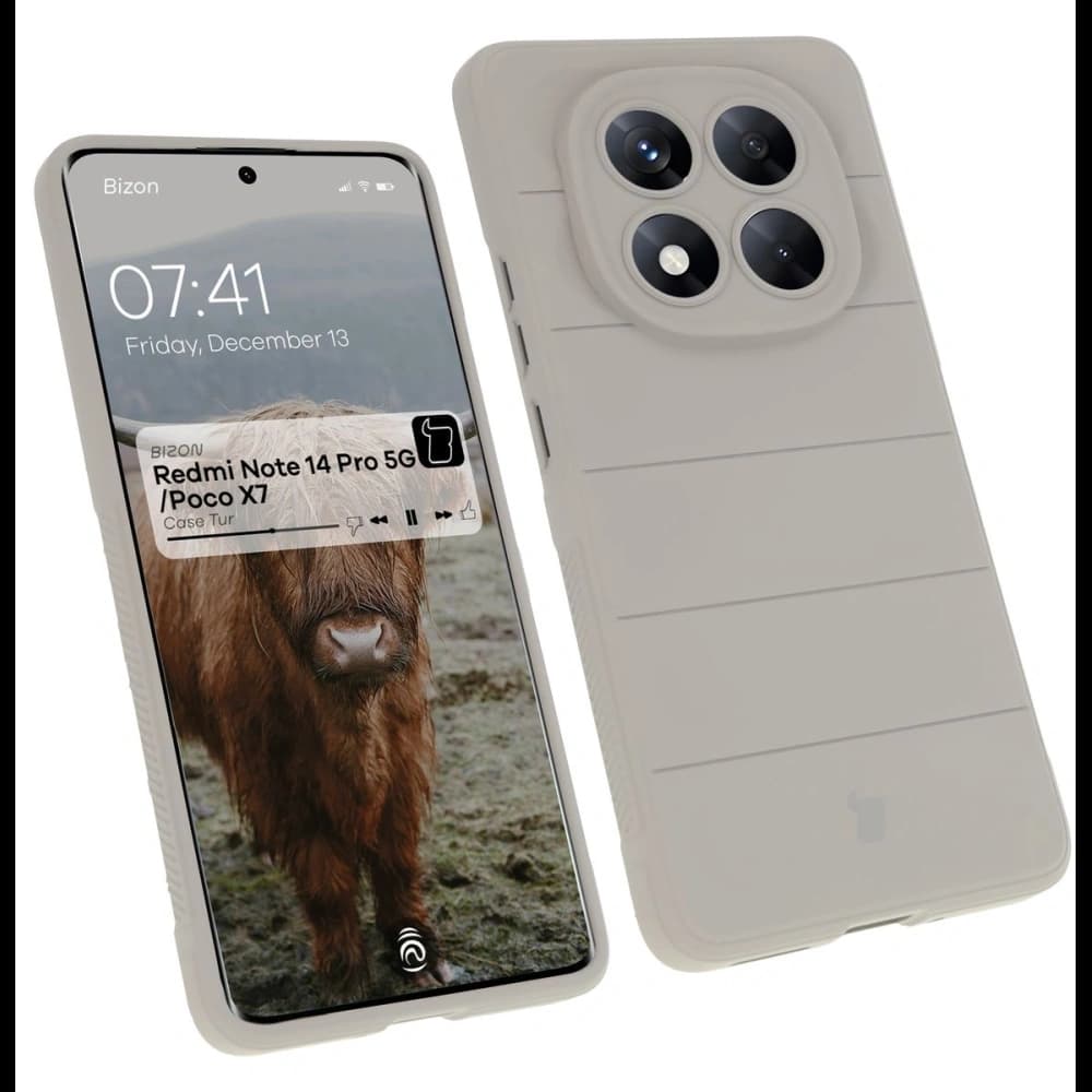 Bizon Case Tur Xiaomi Redmi Note 14 Pro 5G / Poco X7 hellgrau - 1